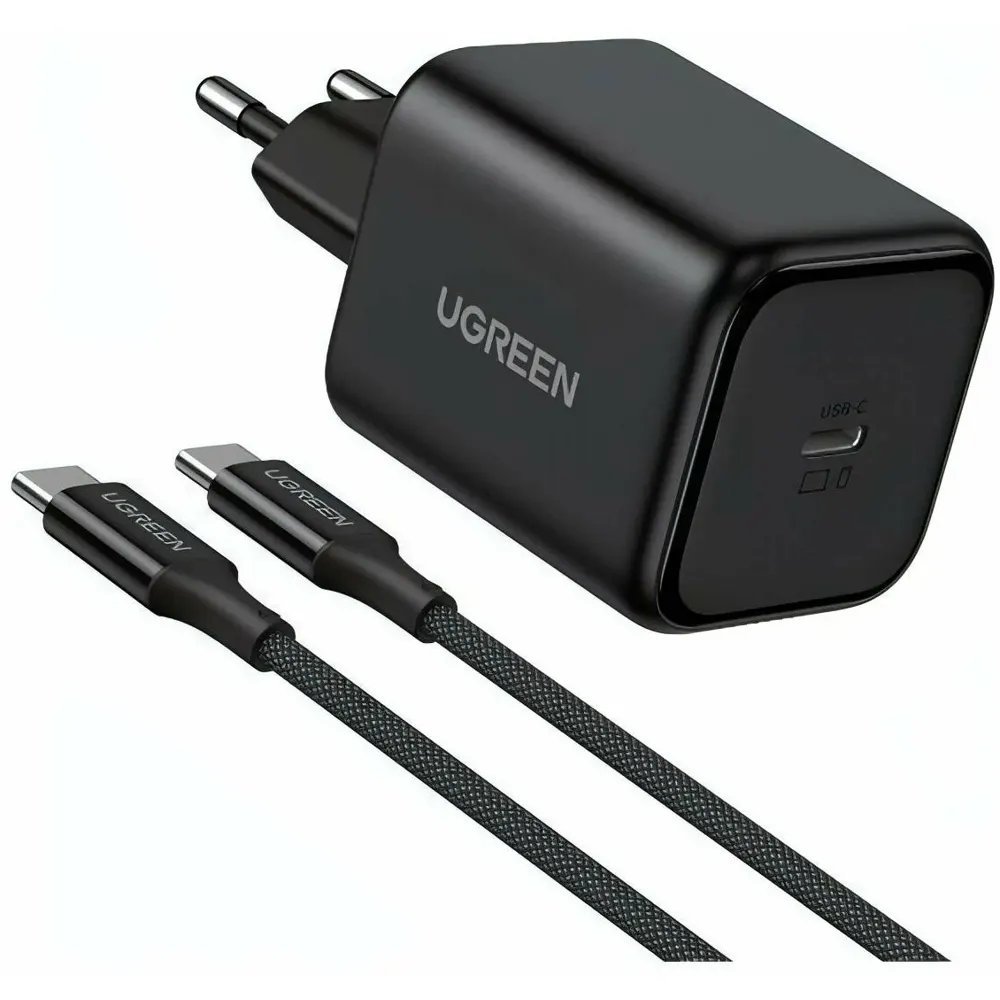 მობილურის დამტენი UGREEN X524 (65054), 45W, Type-C, GaN Fast Charger Set, Black