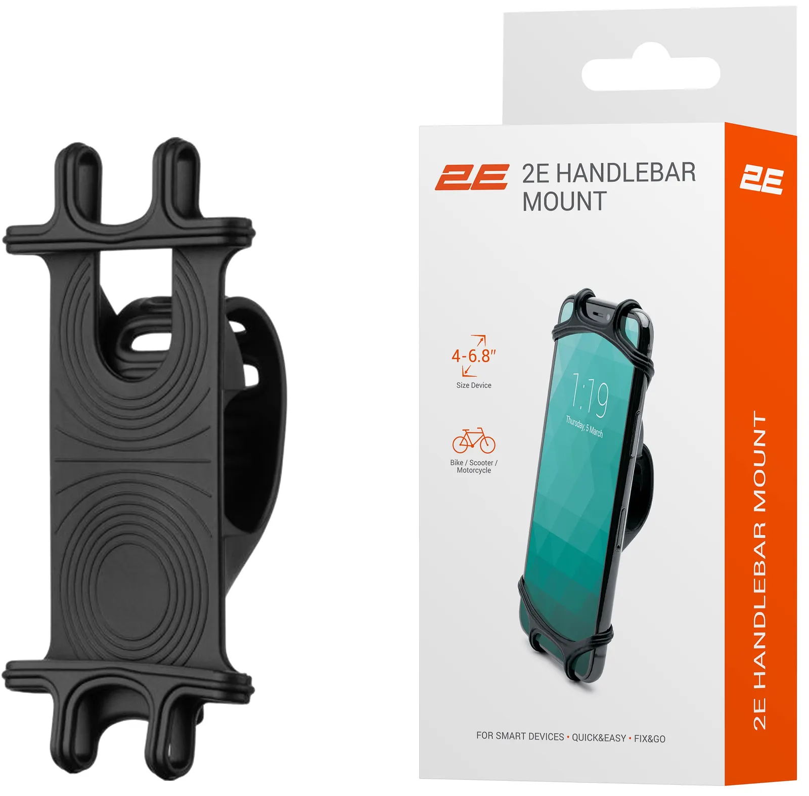 ტელეფონის სამაგრი 2E Car Holder diameter 20-40mm gadgets 4"-6,8" Slim