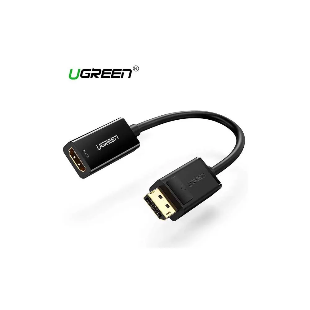 ადაპტერი UGREEN MM137 (40363) DisplayPort to HDMI Female Converter, 4K*2K, 25cm, Black