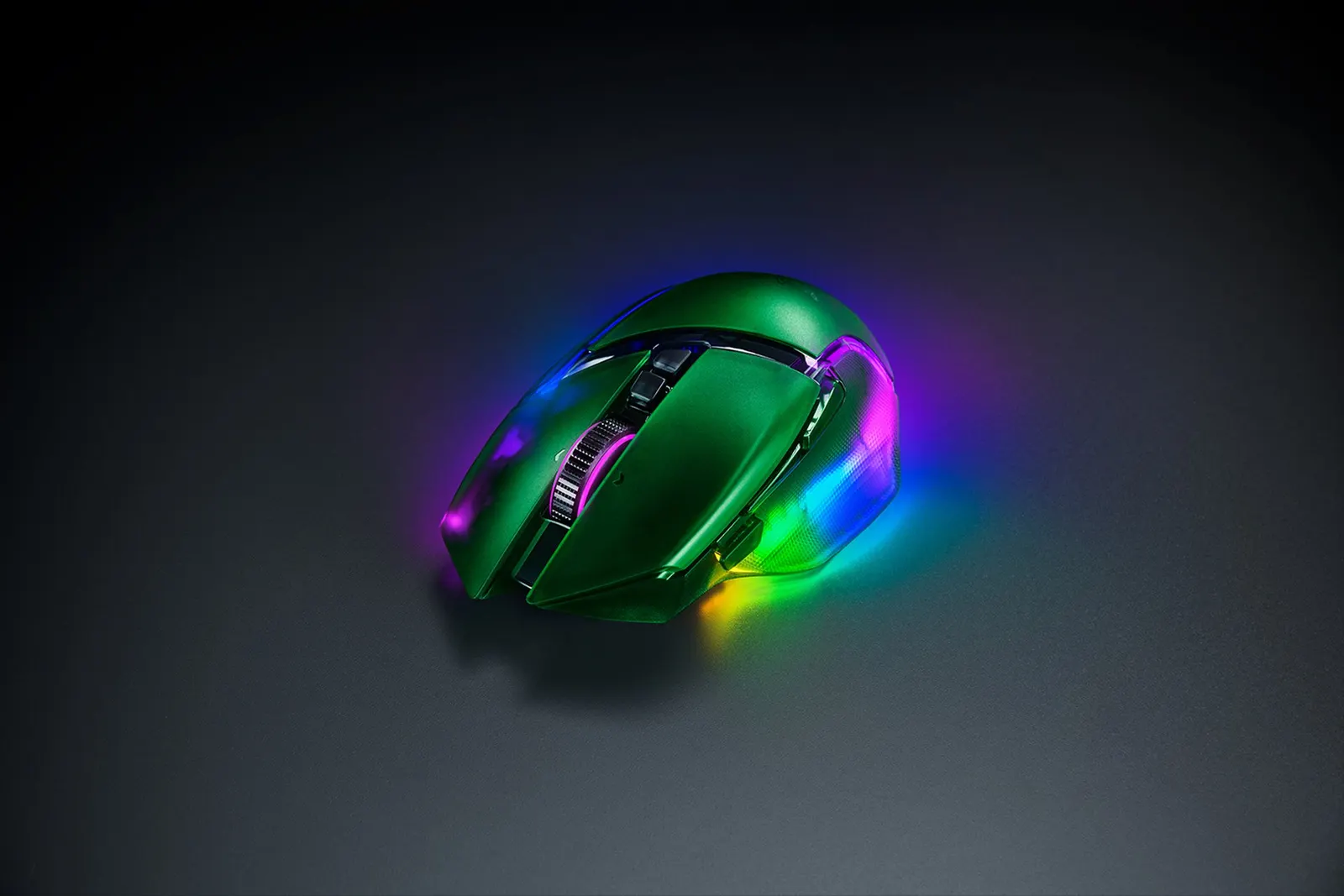 მაუსი Razer Mouse Basilisk V3 Pro 35K, RGB, USB-A/WL/BT, Phantom Green Ed