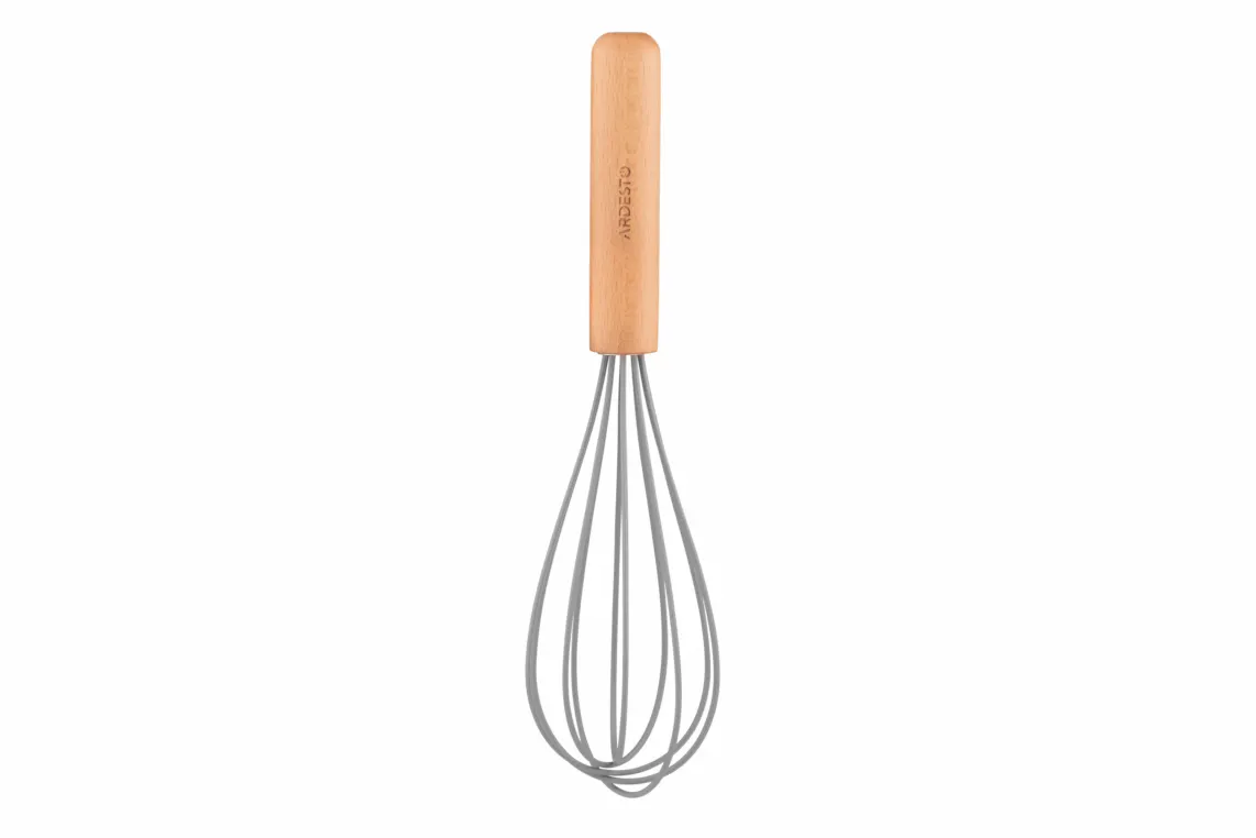 Ardesto Whisk Midori, 23.6cm, silicone, wood, gray