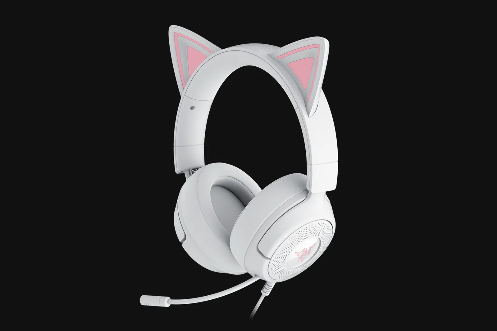 ყურსასმენი Razer Headset Kraken Kitty V3 X, mini-jack, 1.3m, white