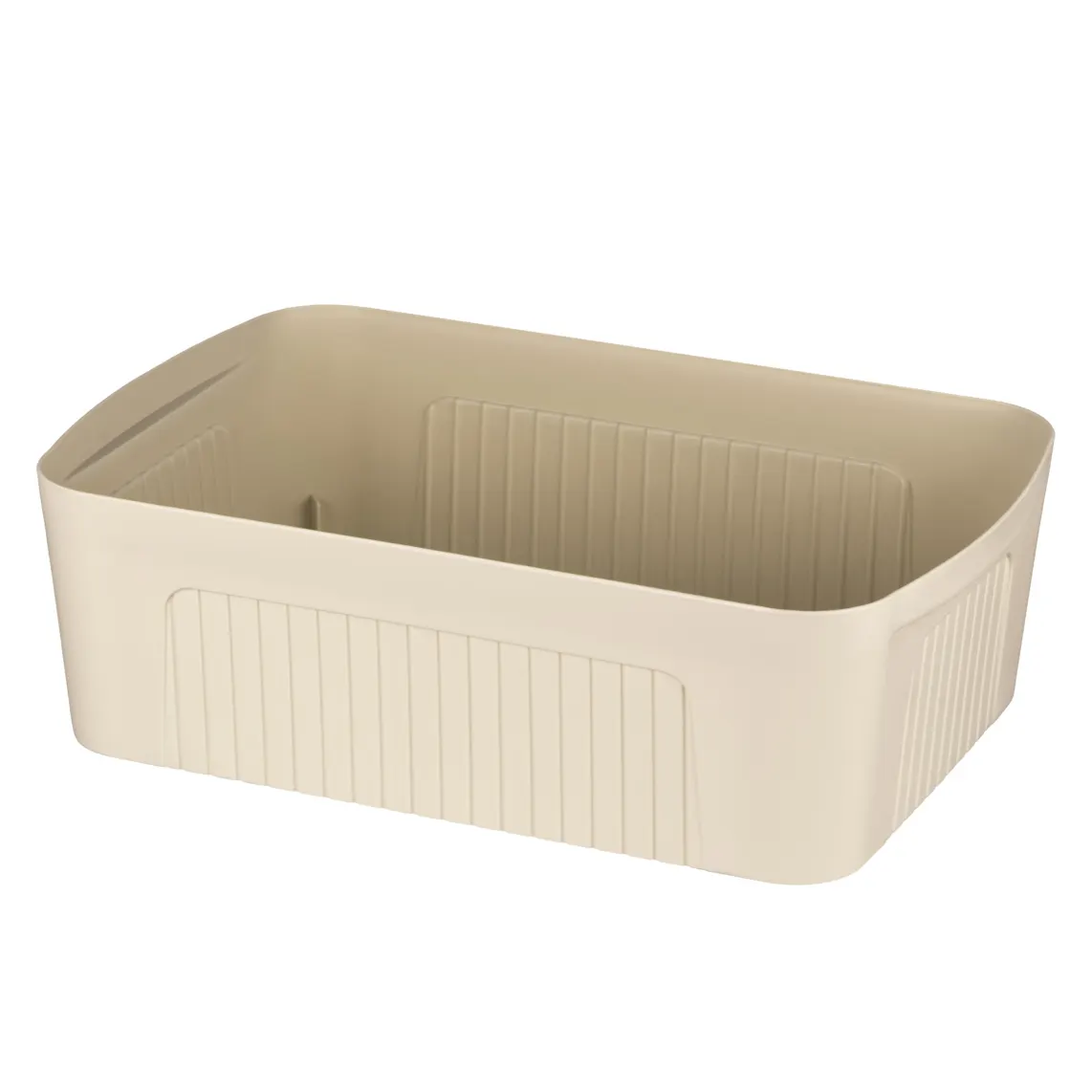 შესანახი კონტეინერი Ardesto Storage box with lid 45.5x31x14cm, 13l, plastic PP, beige