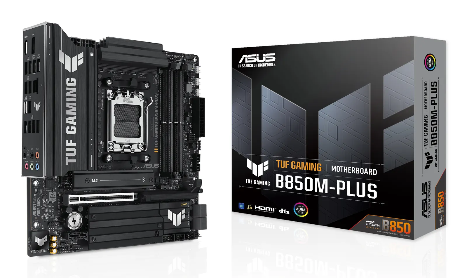 ASUS Motherboard TUF GAMING B850M-PLUS sAM5 B850 4xDDR5 M.2 HDMI DP mATX