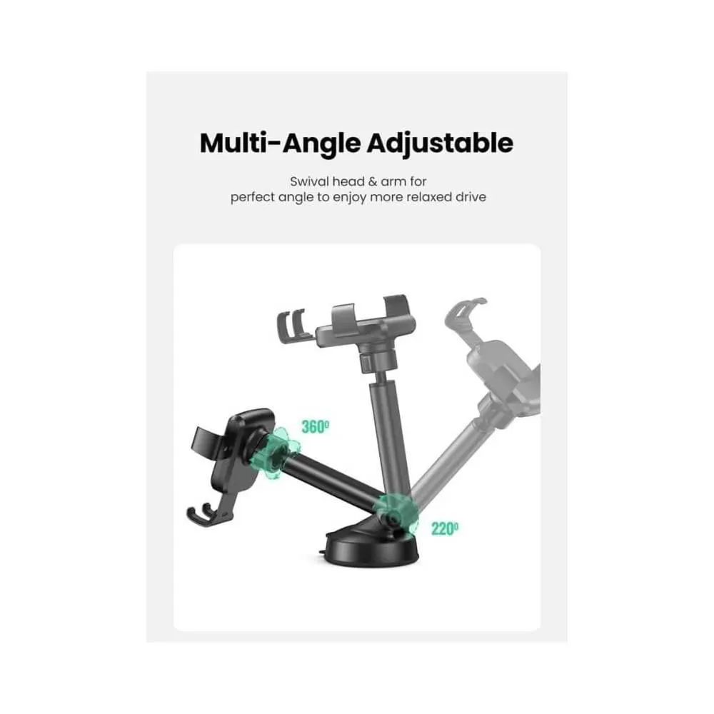 LP200, UGREEN, Holder, Gravity Phone Holder With Suction Cup, Black.
