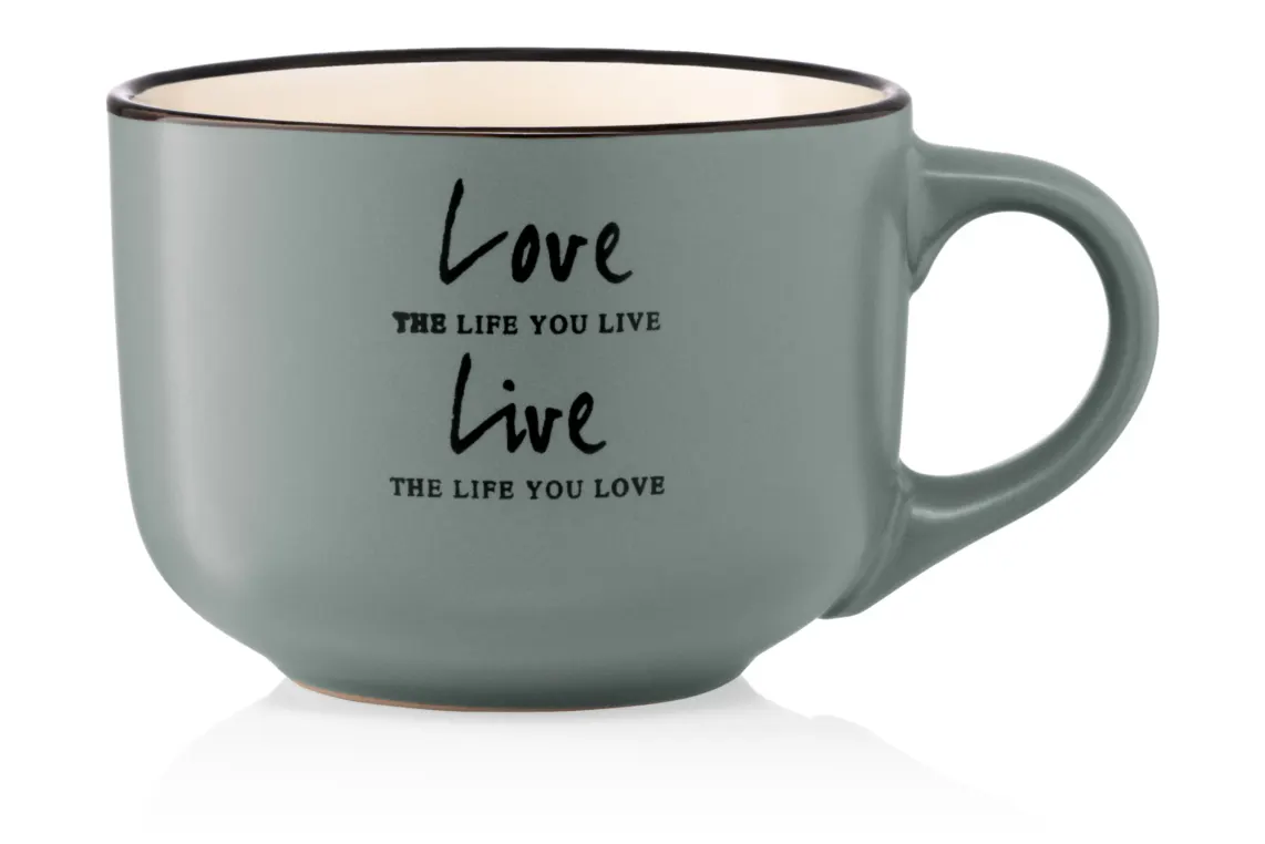 კათხა Ardesto Mug Way of life, 550ml, ceramics, blue