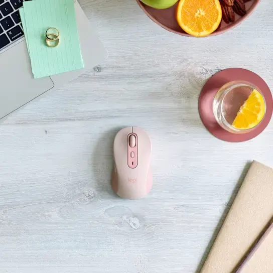 მაუსი logitech, Signature M650L, Mouse Rose.