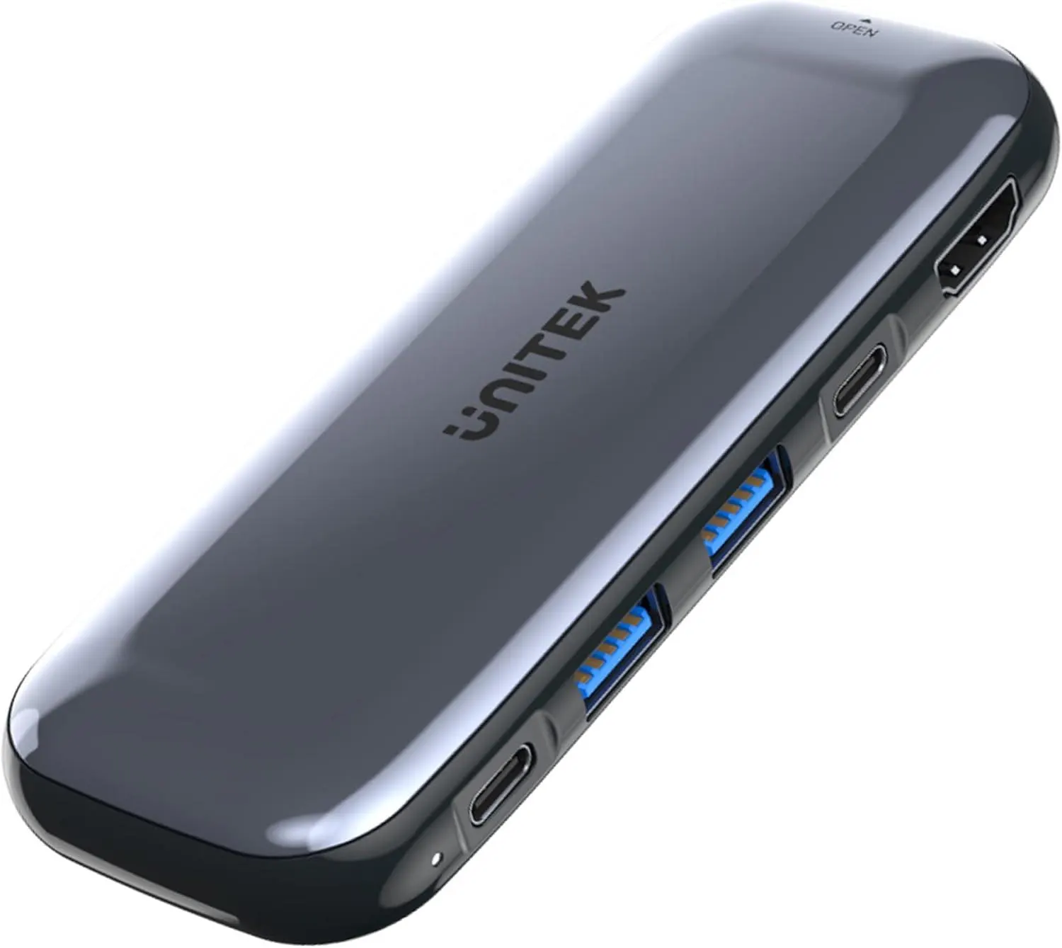 D1046A, UNITEK,6-in-1 USB-C 10Gbps Hub with M.2 SSD Enclosure 2*USB-A+USB-C 10Gbps+PD100W+HDMI 4K60Hz+M.2 PCIe/NVMe SSD