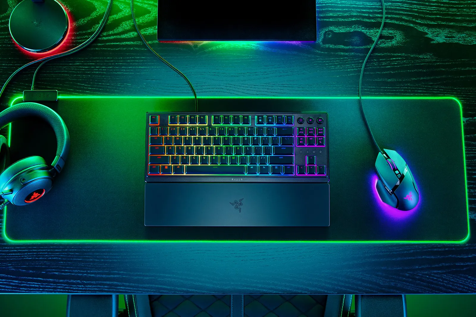 კლავიატურა Razer Ornata V3 TKL RGB 84key Mecha-Membrane Switch USB-A EN, Black