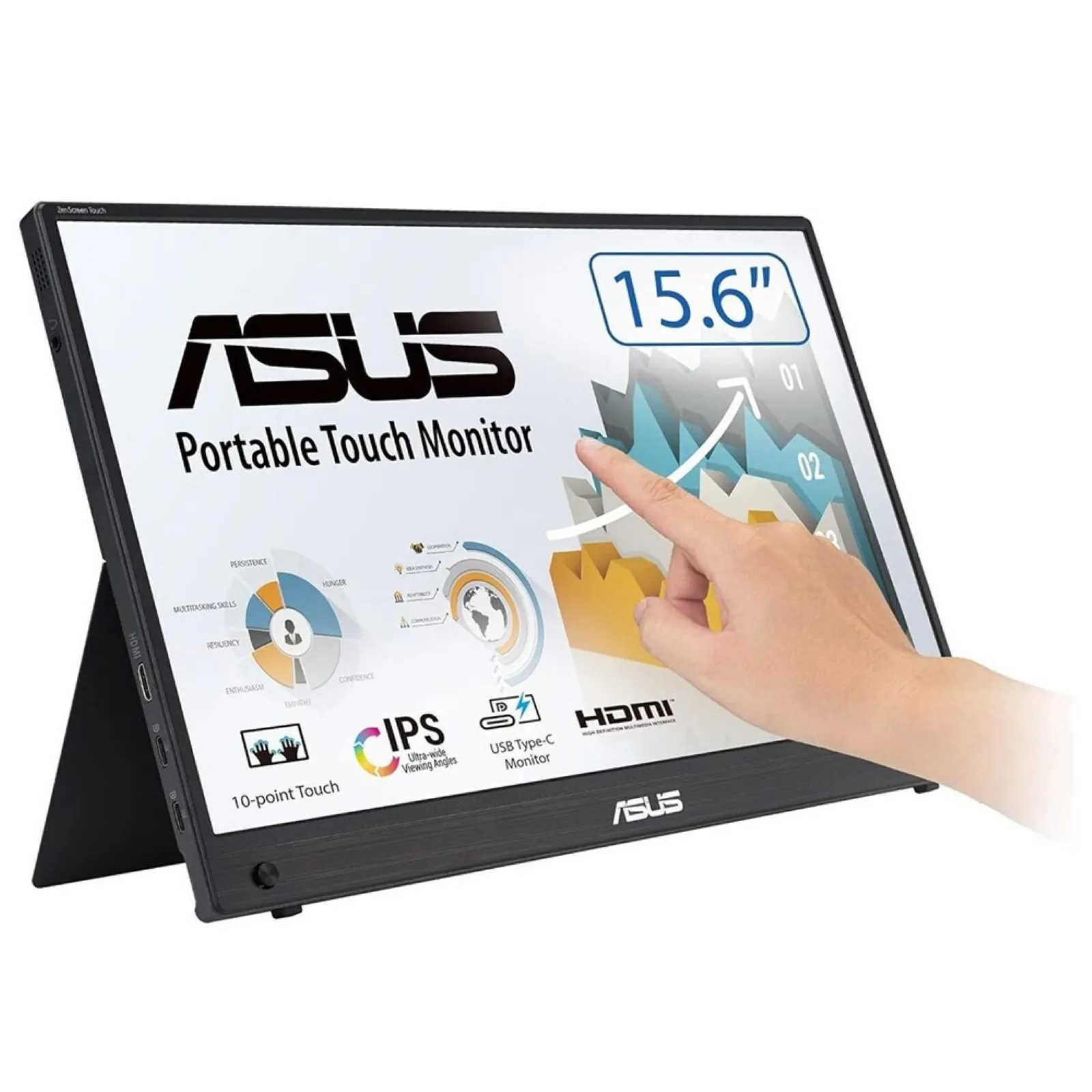 მონიტორი Monitor portable Asus 15.6" ZenScreen MB16AHT mHDMI, 2xUSB-C, MM, IPS, Touch