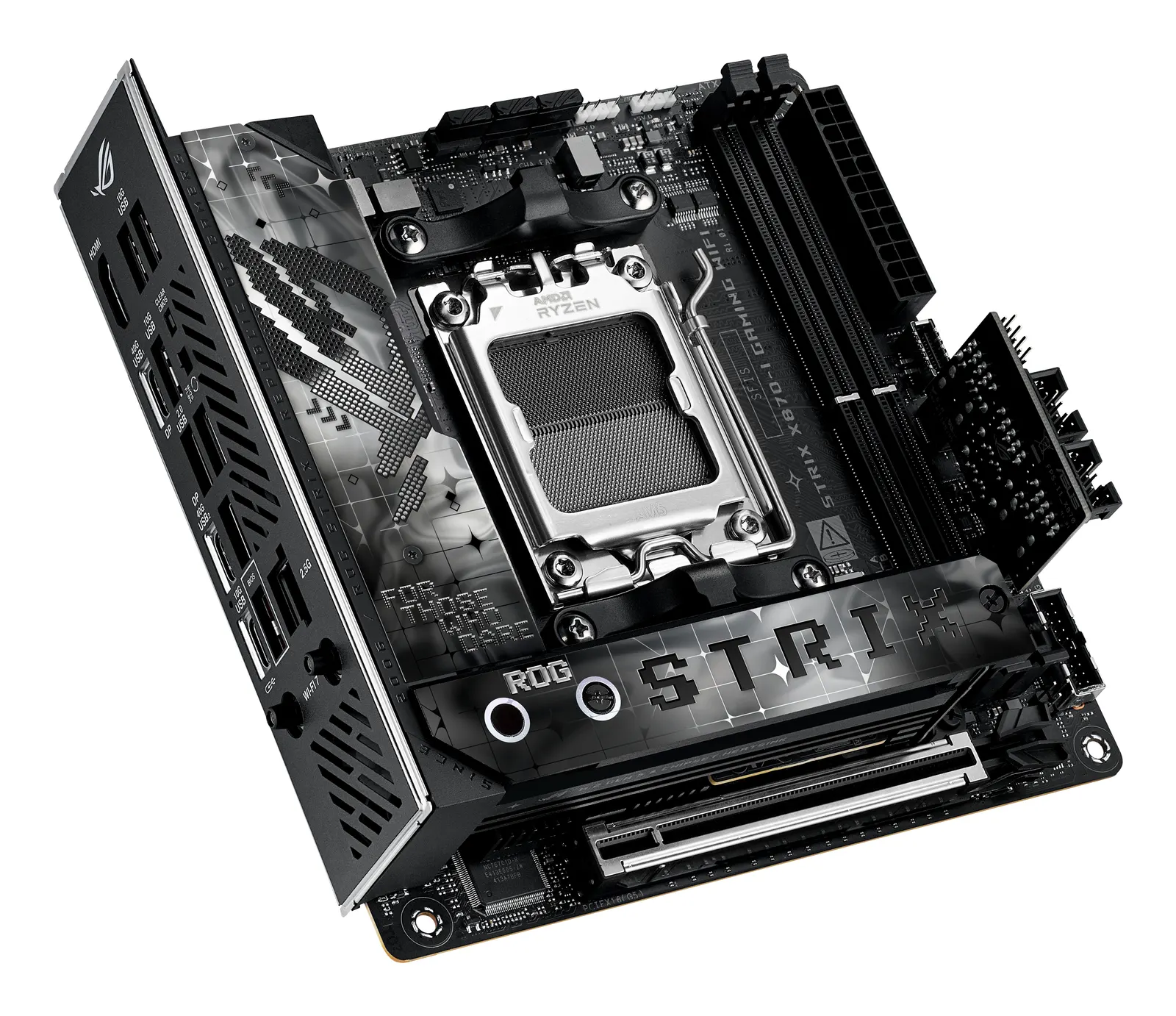 დედაპლატა ASUS Motherboard ROG STRIX X870-I GAMING WIFI sAM5 X870 2xDDR5 M.2 HDMI WiFi BT mITX