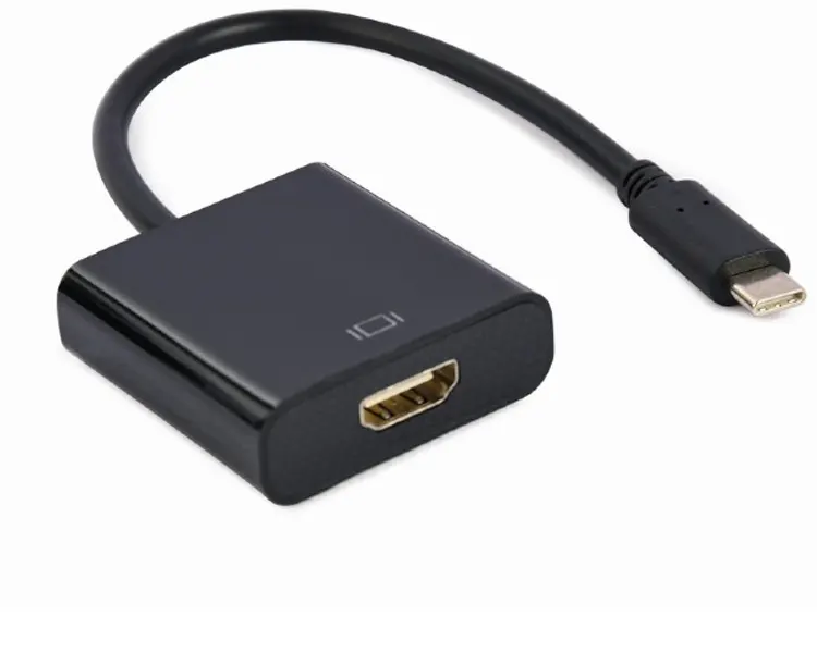 ადაპტერი Gembird A-CM-HDMIF-04 USB Type-C to HDMI adapter 4K/60Hz 15cm Black