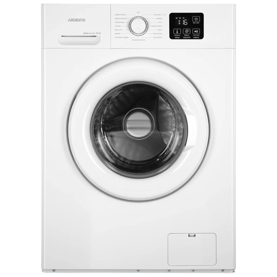 სარეცხი მანქანა Washing machine ARDESTO front load, 6kg, 1200, A++, 45cm, display, white