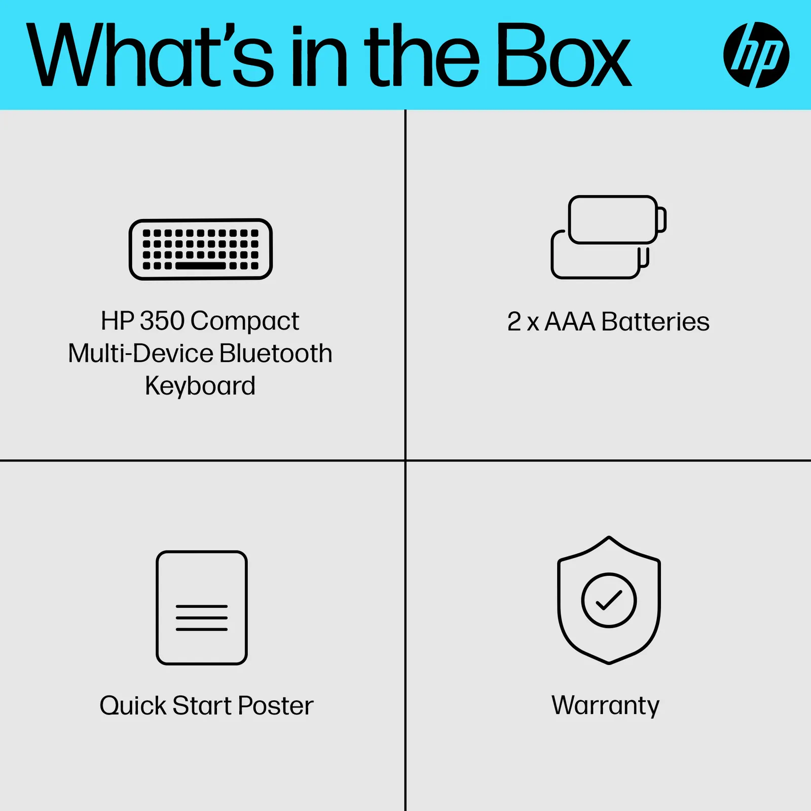 HP 350 BLK Compact Multi-Device Keyboard RUSS