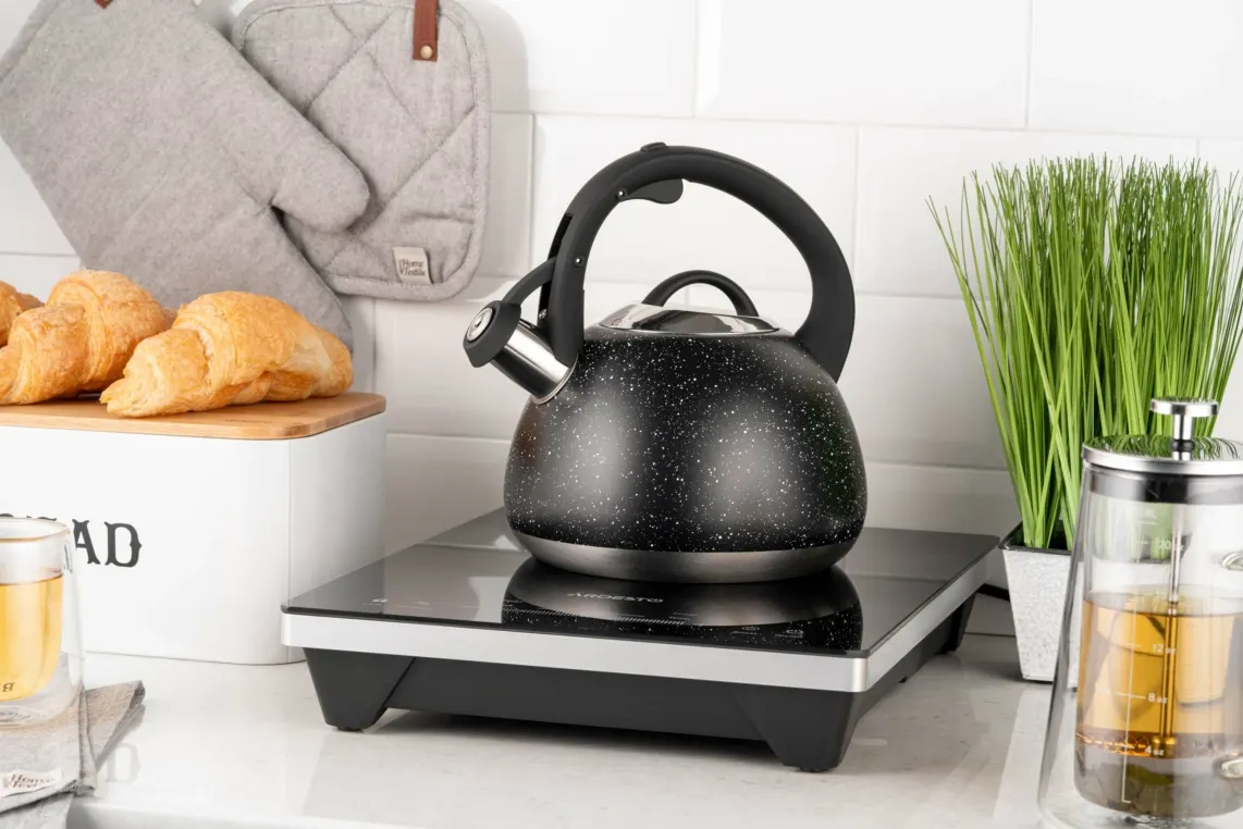 ჩაიდანი Ardesto Kettle Gemini, 2.5l, stainless steel, black