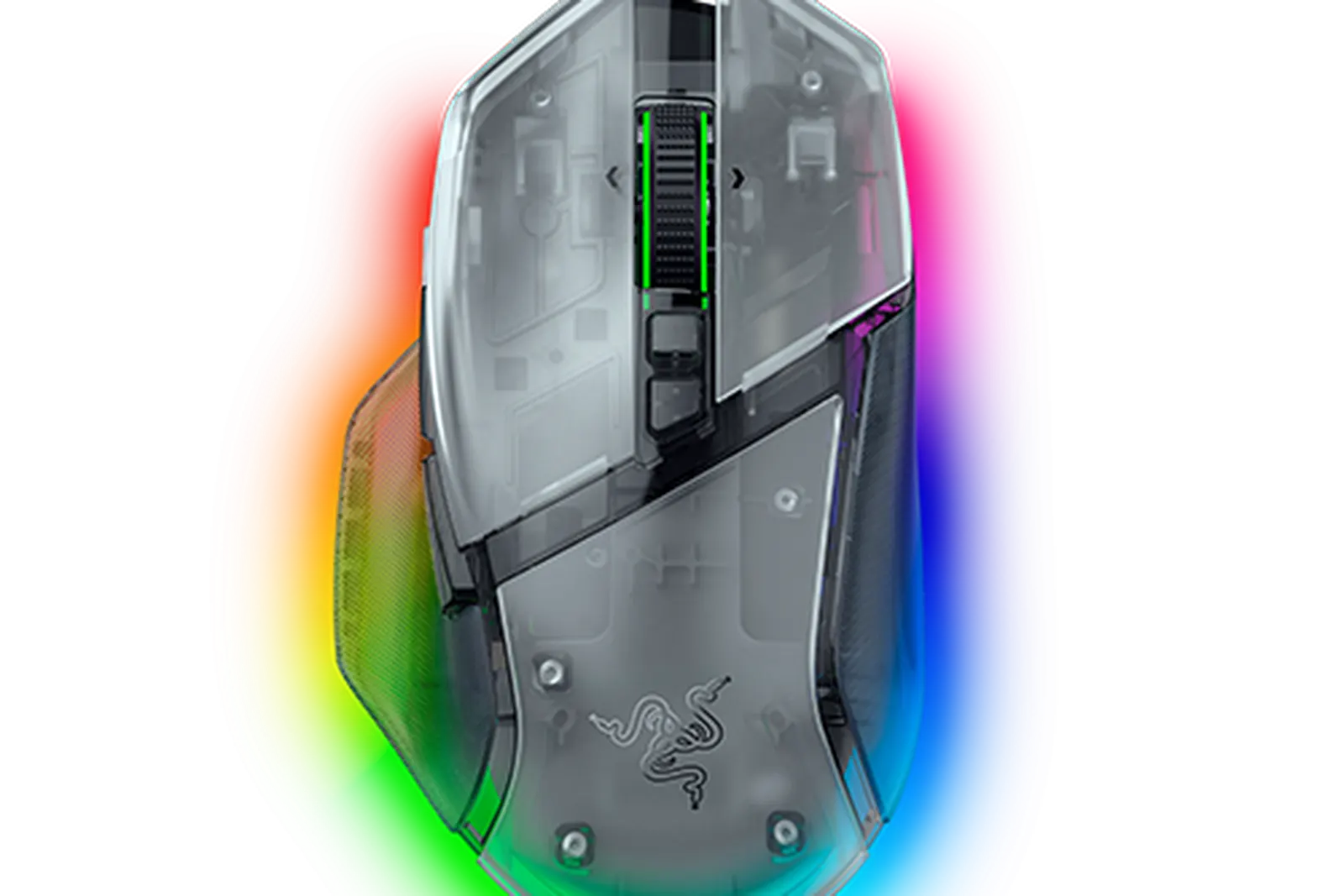 მაუსი Razer Mouse Basilisk V3 Pro 35K, RGB, USB-A/WL/BT, Phantom White Ed