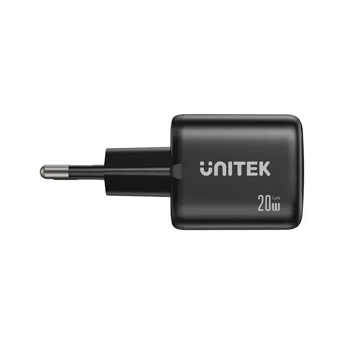 P1128A-EU, UNITEK, Power Supply, 20W 2-Port Wall GaN Charger.