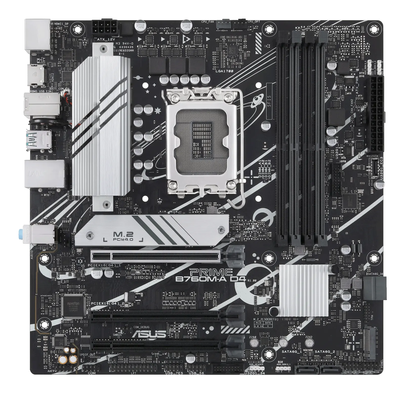 დედაპლატა ASUS Motherboard PRIME B760M-A D4-CSM s1700 B760 4xDDR4 M.2 HDMI DP mATX CSM
