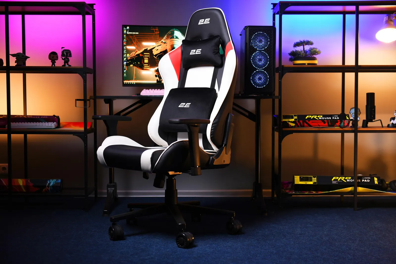 გეიმერული სავარძელი 2E GAMING Chair BUSHIDO White/Black