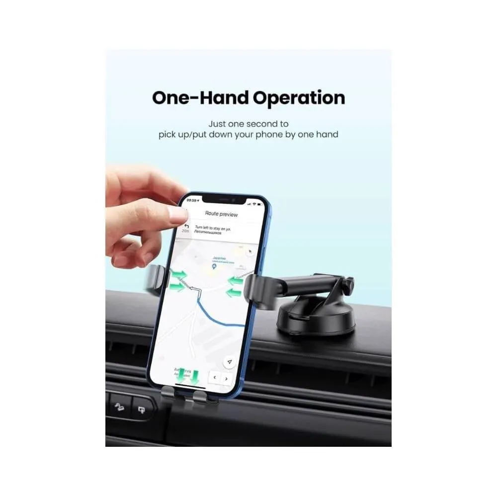 მობილურის დამჭერი UGREEN LP200 (60990B), Gravity Phone Holder With Suction Cup, Black
