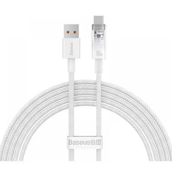 Type-C კაბელი Baseus Explorer USB-A to USB-C 2m White