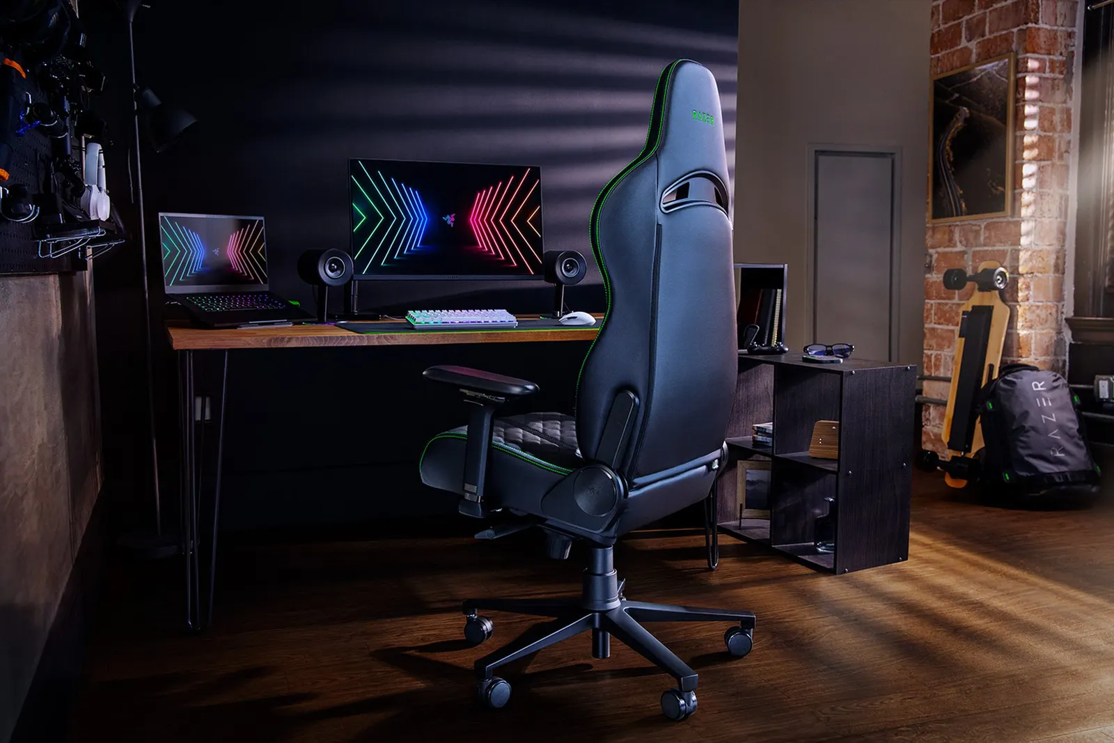 გეიმერული სავარძელი RAZER Gaming chair Enki Black/Green