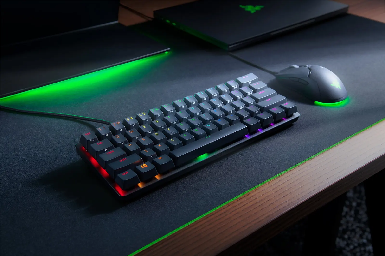 კლავიატურა Razer Keyboard mechanical Huntsman Mini 61key, Red Switch, USB-A, EN, RGB, black