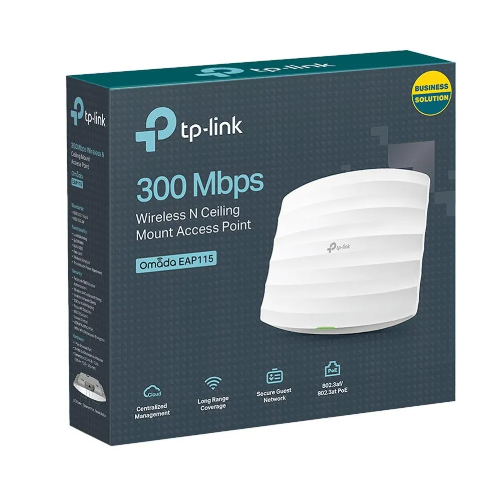 TP-Link, EAP115, 300Mbps Wireless N Ceiling Mount Access Point