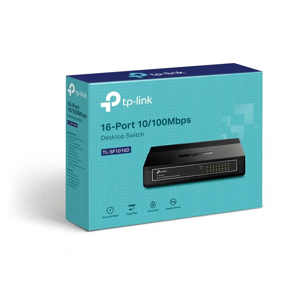 სვიჩი TP-Link, TL-SF1016D, 16-port 10/100M Desktop Switch