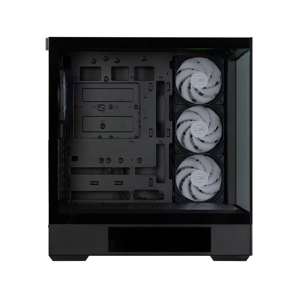 ქეისი Zalman PC case P40 DS without PSU, 2xUSB3.0, 1x Type C, 3x120mm ARGB Reverse, 1x120mm ARGB, VGA 420mm, LCS ready, TG Side/Front Panel, Display, ATX, black