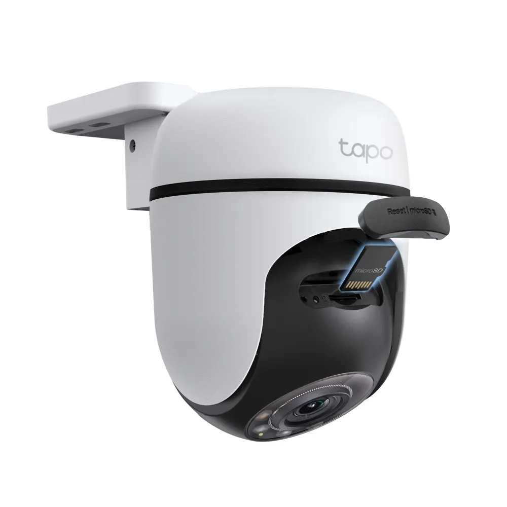 TP-Link Tapo C510W Pan/Tilt Wi-Fi Camera - 2304 × 1296 (2K), Wi-Fi, 360°/130° Viewing Range, IP65 Waterproof, MicroSD Card Slot (Up to 512 GB)