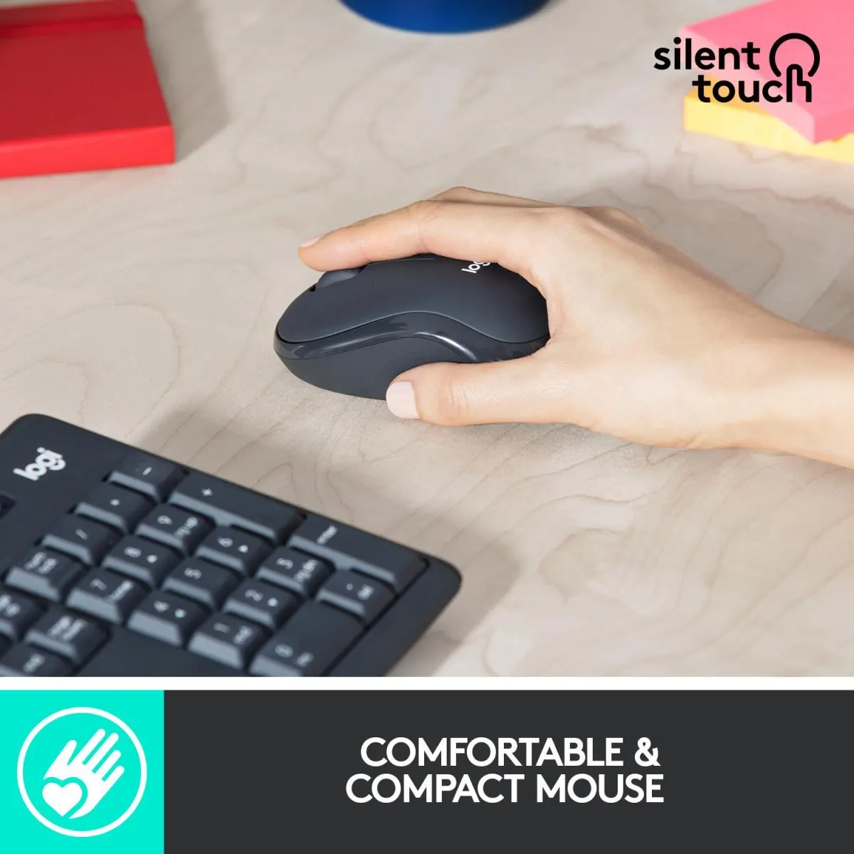 logitech, MK295, Keyboard + Mouse (EN) (Combo) Black