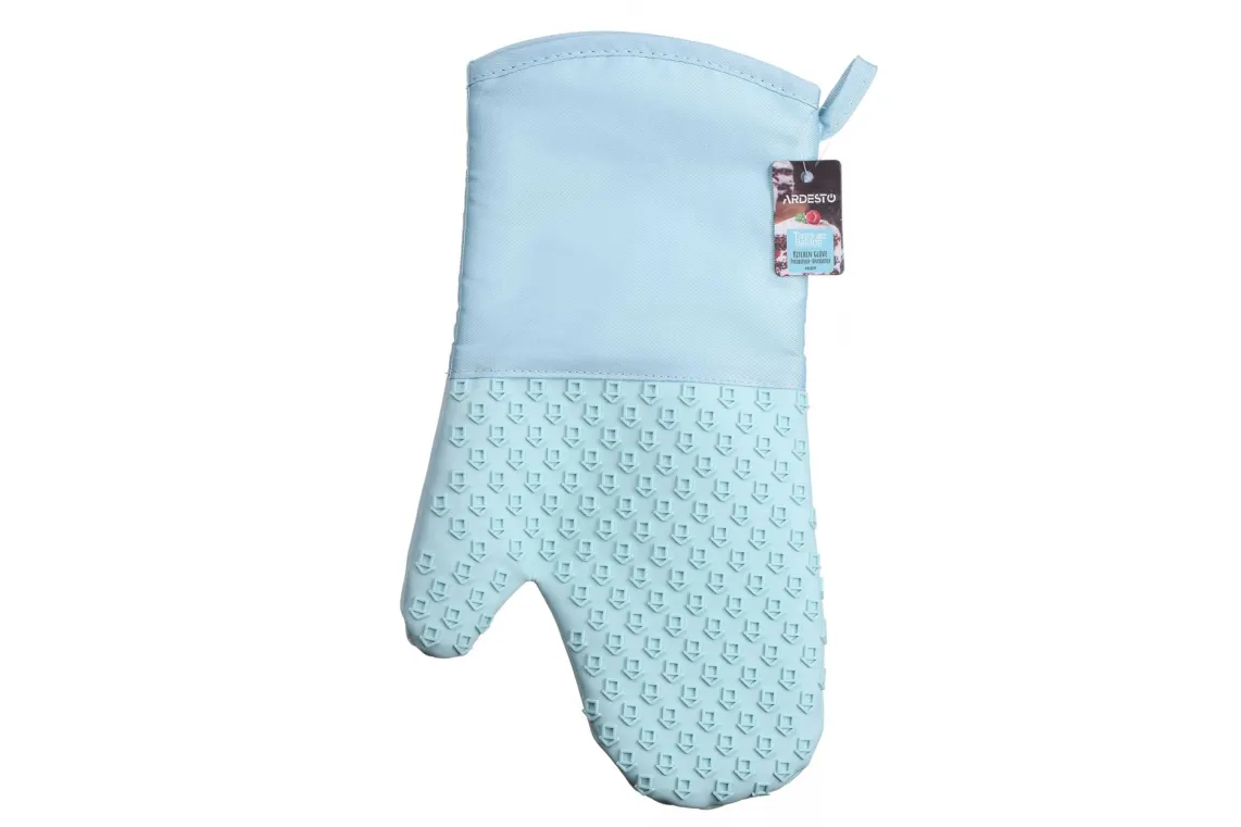 სამზარეულოს ხელთათმანი Glove ARDESTO Tasty Baking, 35x19cm, silicone, cotton, blue