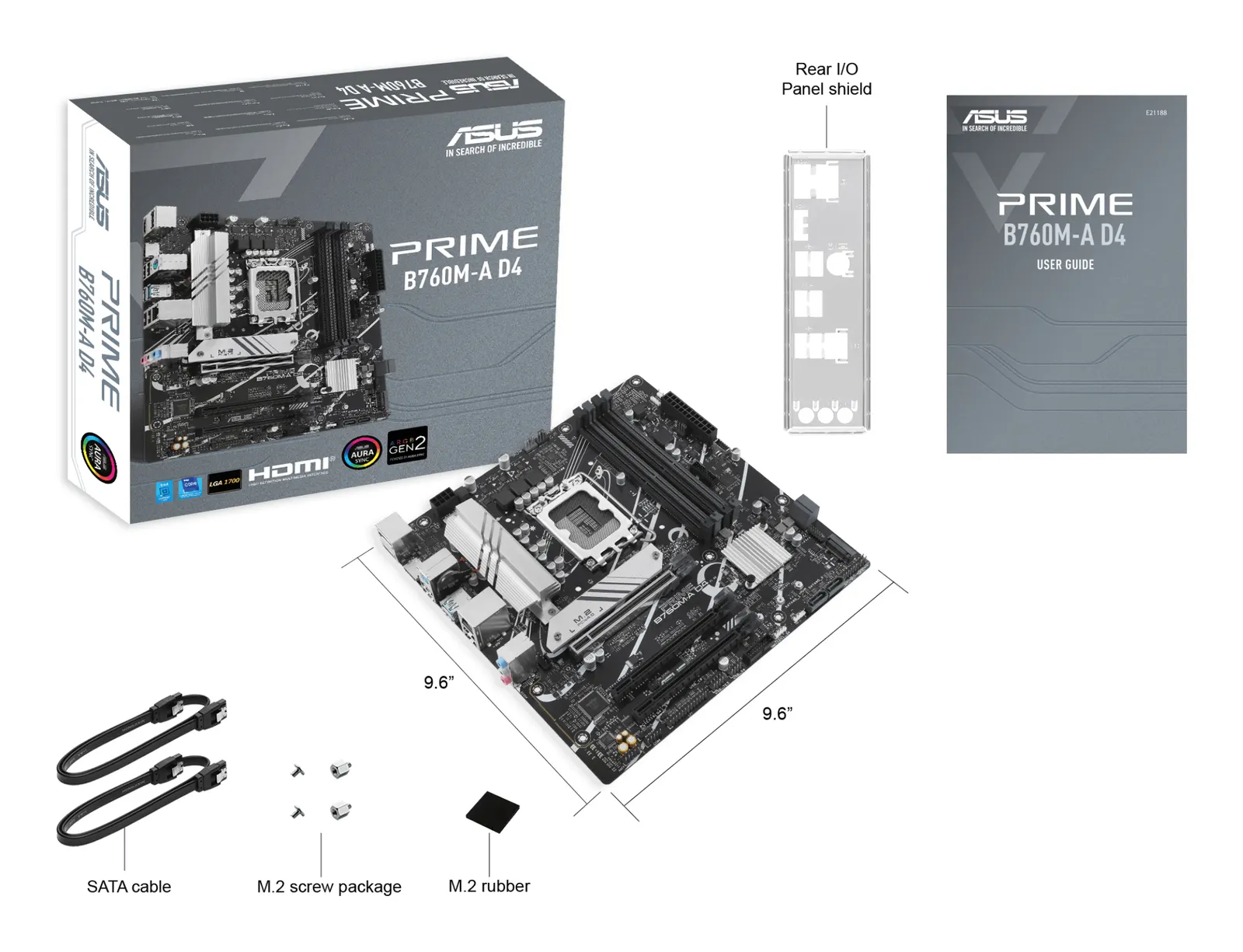 დედაპლატა ASUS Motherboard PRIME B760M-A D4-CSM s1700 B760 4xDDR4 M.2 HDMI DP mATX CSM