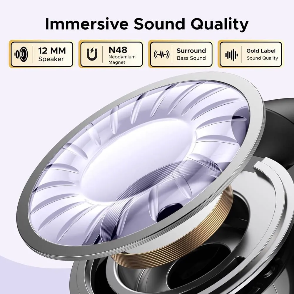 ყურსასმენი UGREEN WS209 (45785) HiTune S3, Earbuds, Wireless, Bluetooth, IPX5, Black