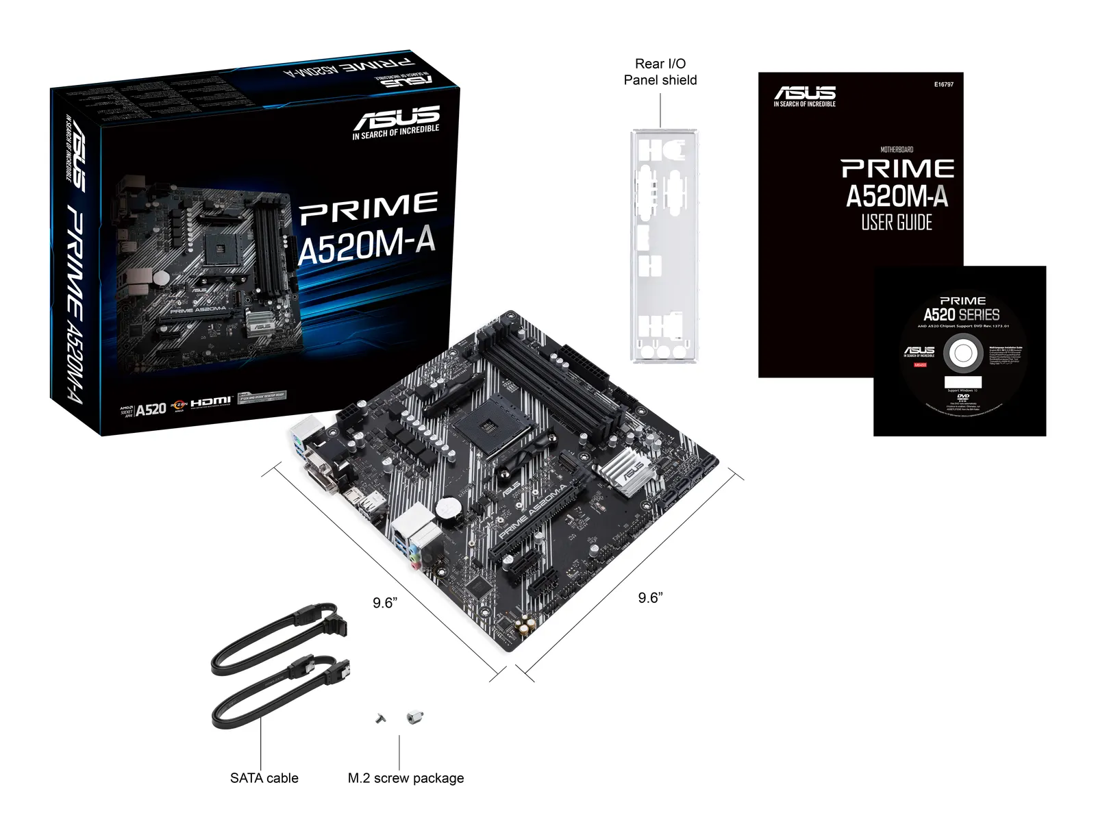 დედაპლატა ASUS Motherboard PRIME A520M-A II/CSM sAM4 A520 4xDDR4 HDMI D-Sub DP mATX