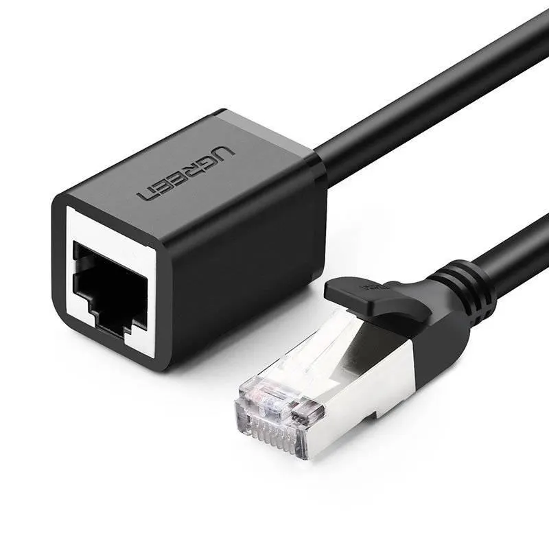 კონექტორი NW112, UGREEN, CAT6 Extension LAN Cable, 5m, Black.
