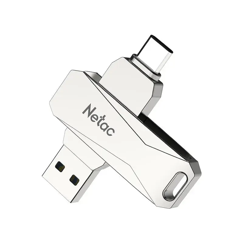 NETAC, U782C, 64GB, USB3.2+Type-c, Pearl Nickel
