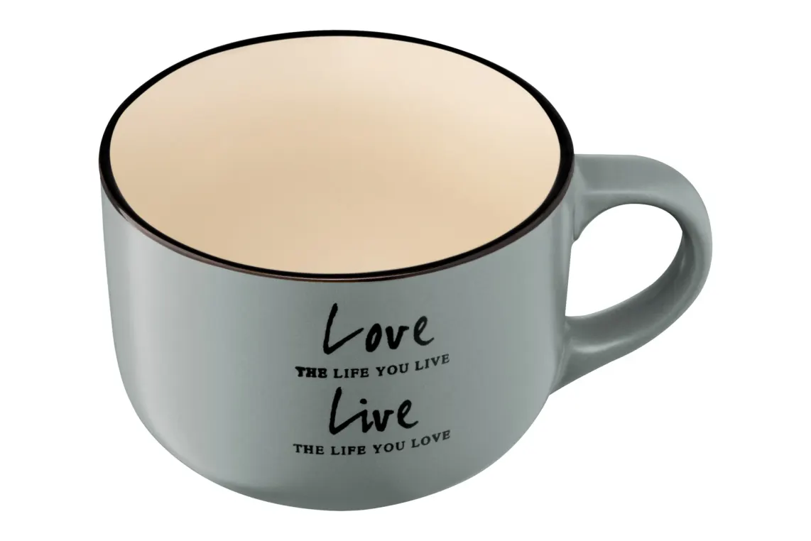 კათხა Ardesto Mug Way of life, 550ml, ceramics, blue