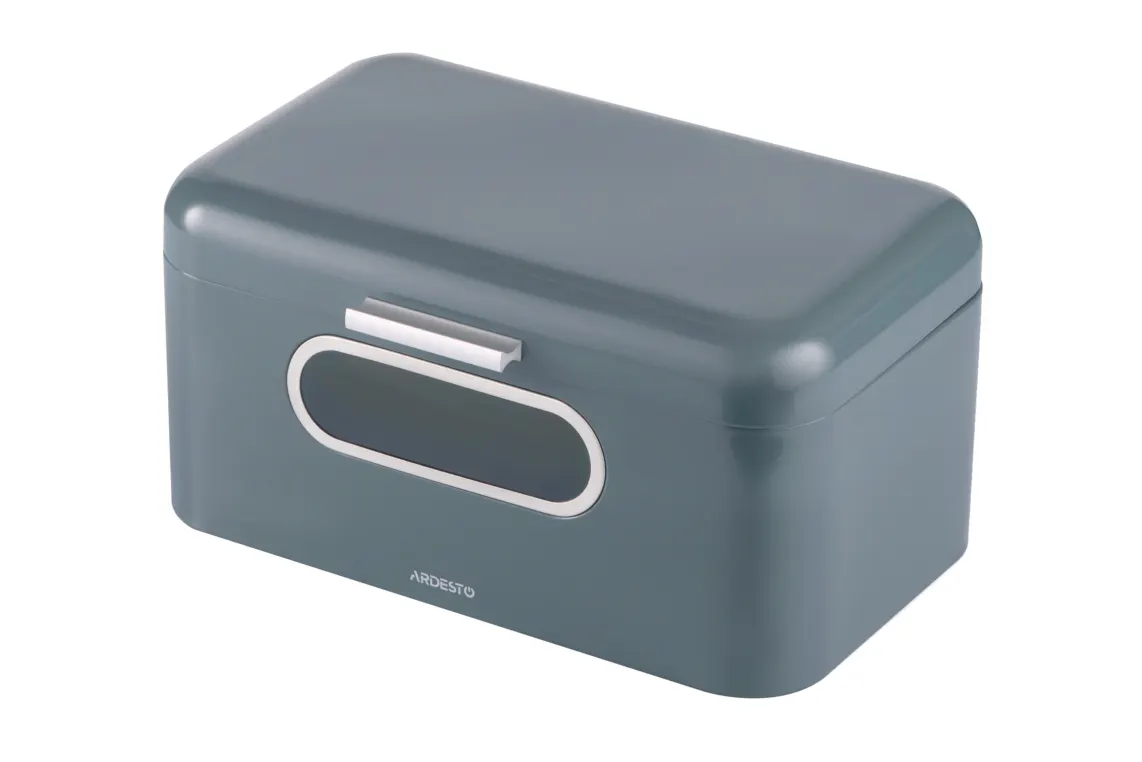 პურის ყუთი Ardesto Bread bin Gemini, 30x18x15cm, metal, grey