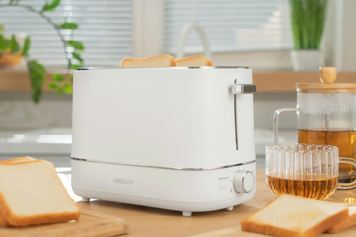ტოსტერი Ardesto toaster Timeless Elegance, 800W, plastic, 2 slots, white