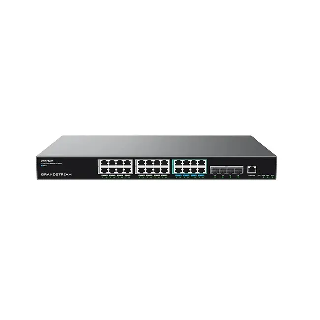 PoE სვიჩი Grandstream GWN7822P, layer 3 Managed Multi-Gigabit Network Switch, 8x 2.5GbE, 16x GbE RJ45 PoE 802.3 af/at, 30W for port 1-16, 60W for port 17-24