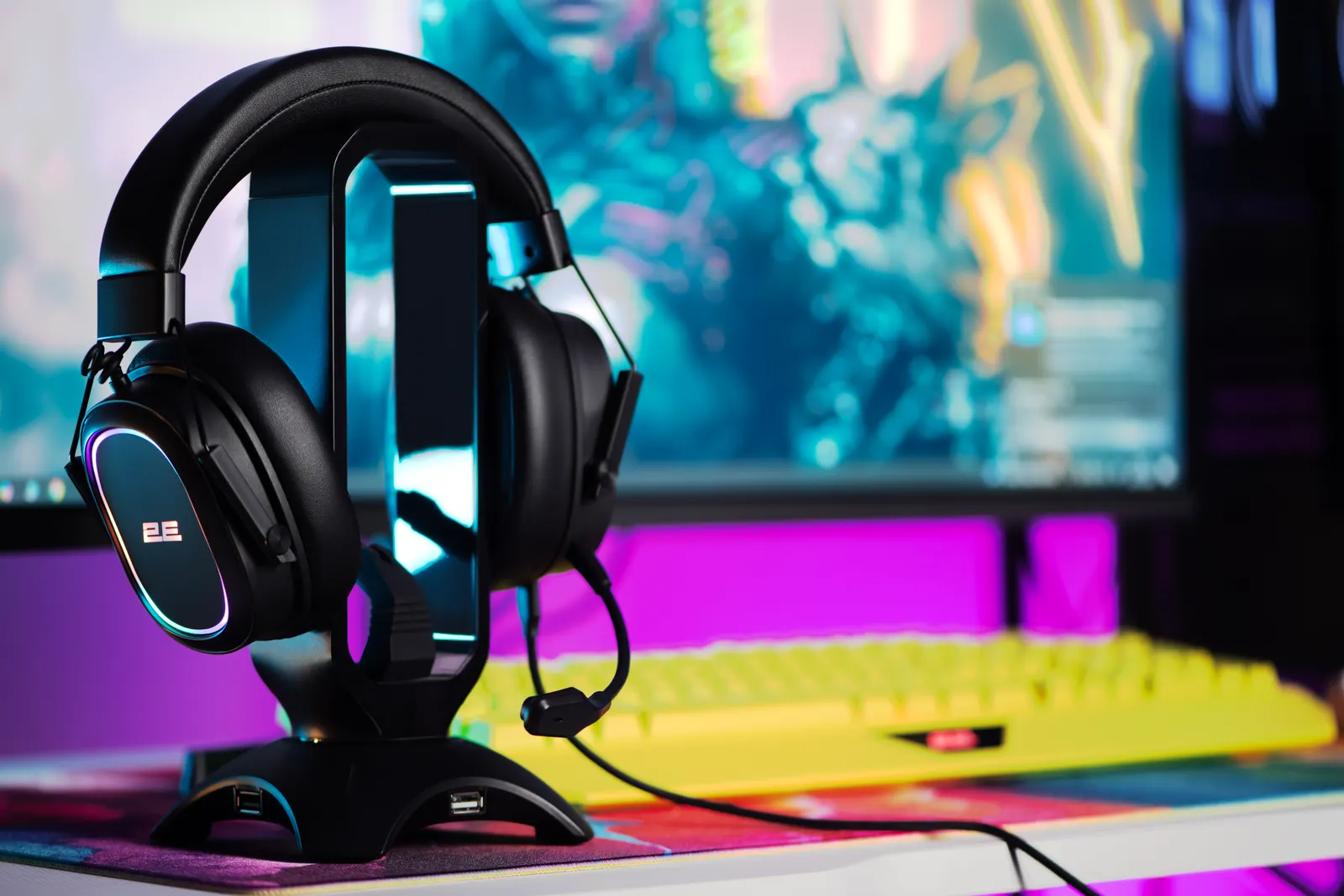 ყურსასმენი 2E GAMING Headset HG320 V2, 7.1, USB-A, RGB, 2m, black