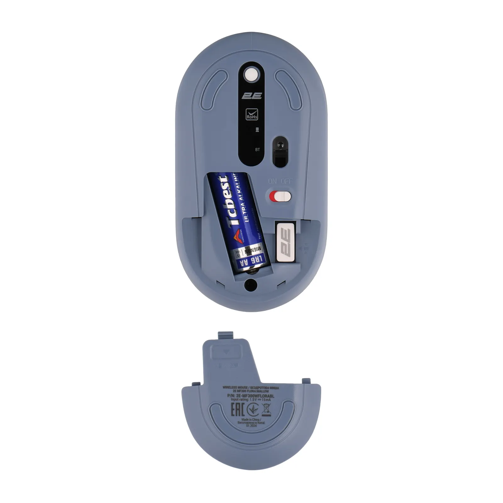 მაუსი 2E Mouse MF300 FLORA:MALLOW Silent WL BT, Blue
