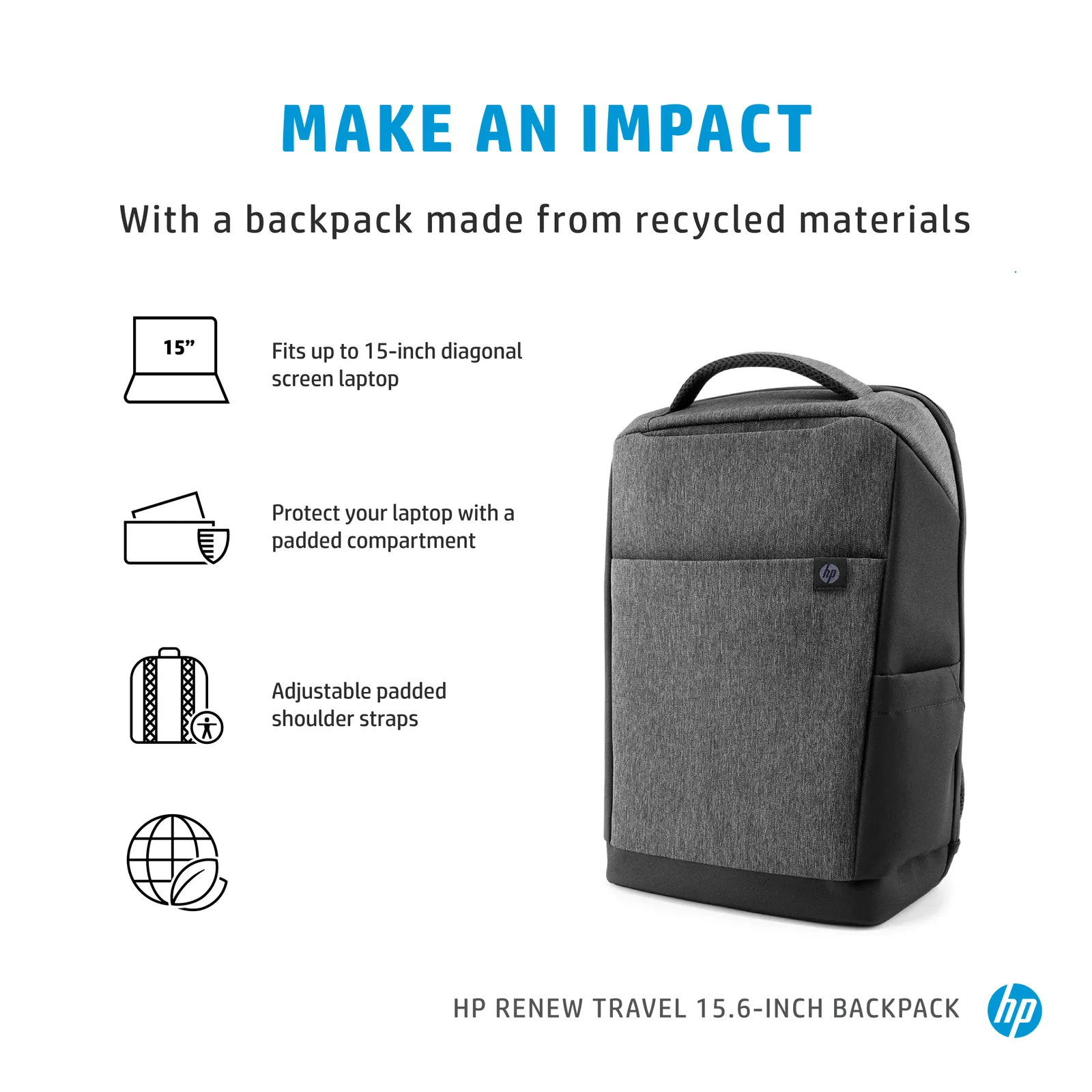 HP Renew Travel 15.6 Laptop Backpack