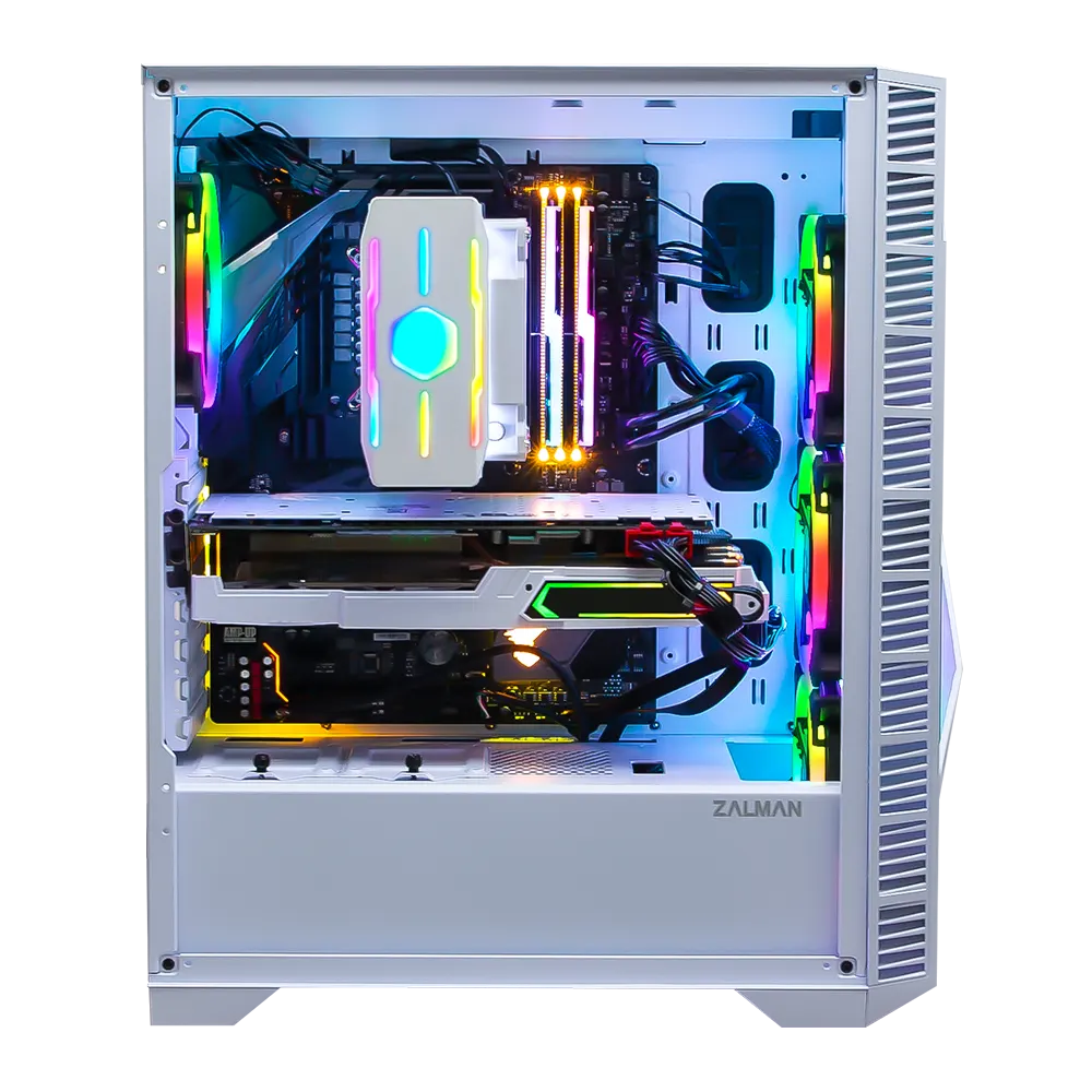 ქეისი Zalman Computer case Z3 Iceberg, MidT, 1xUSB2.0,2xUSB3.0, 2x120mm, TG (side panel), without PSU, white