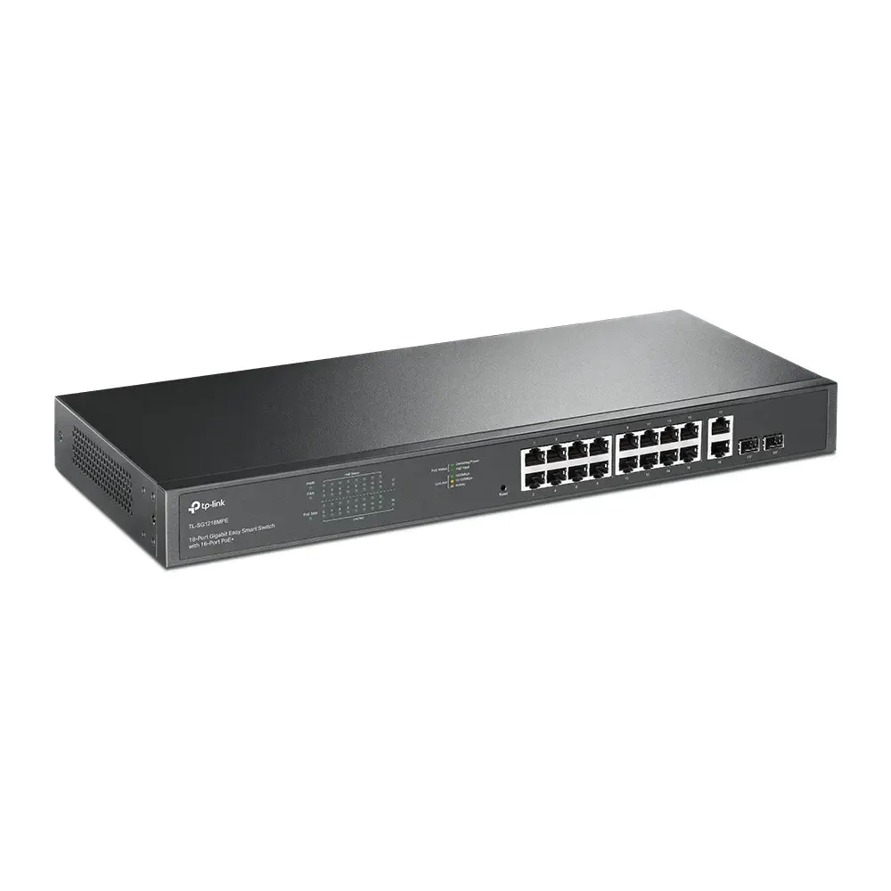 PoE სვიჩი TP-Link, TL-SG1218MPE, 18-Port Gigabit Easy Smart Switch with 16-Port PoE+