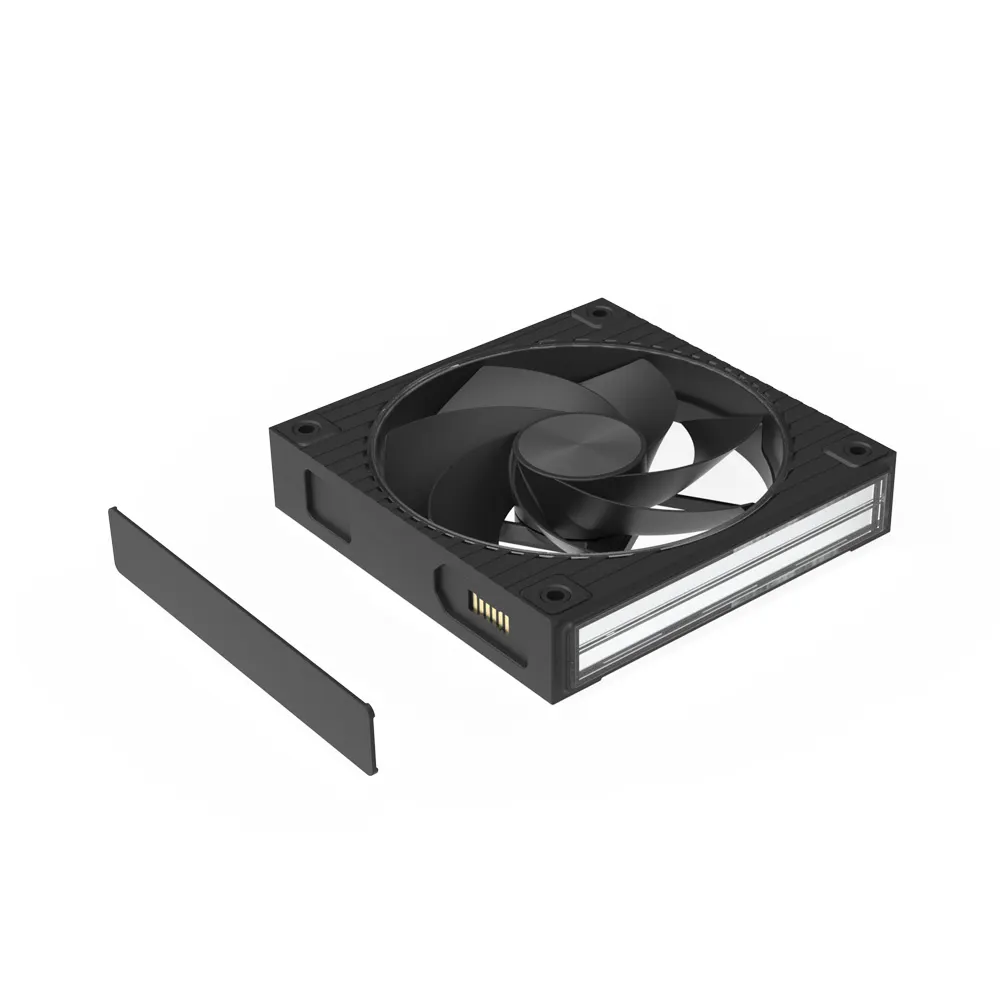 ქეისის ვენტილატორი Zalman Case Fan ZM-DF120R ARGB, 120mm, 800-2300rpm, 4pin, PWM, 3pin+5VARGB, 34,5dBa, POGO pin, Magnetic, Reversed, black