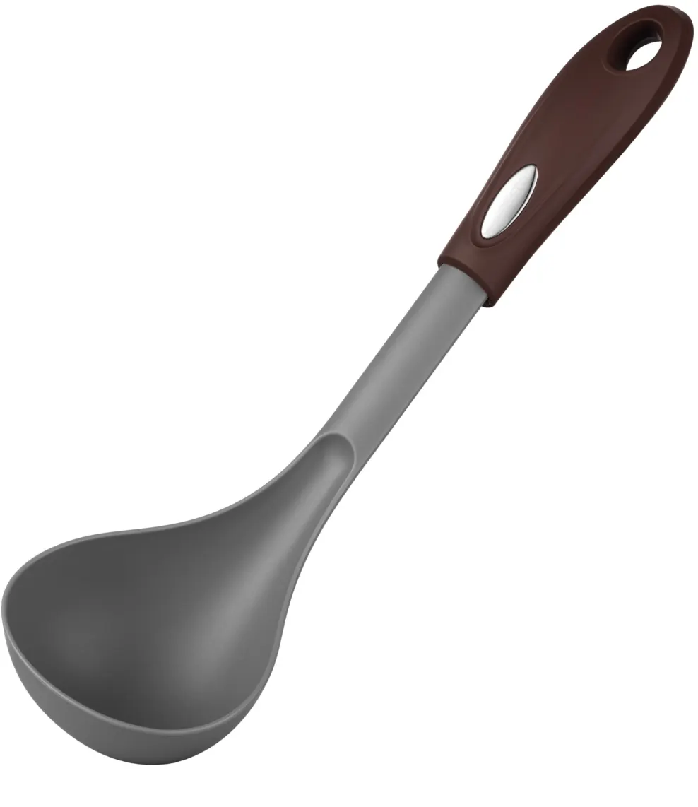 ჩამჩა Ardesto Ladle Gemini, 32.2cm, nylon, gray-brown