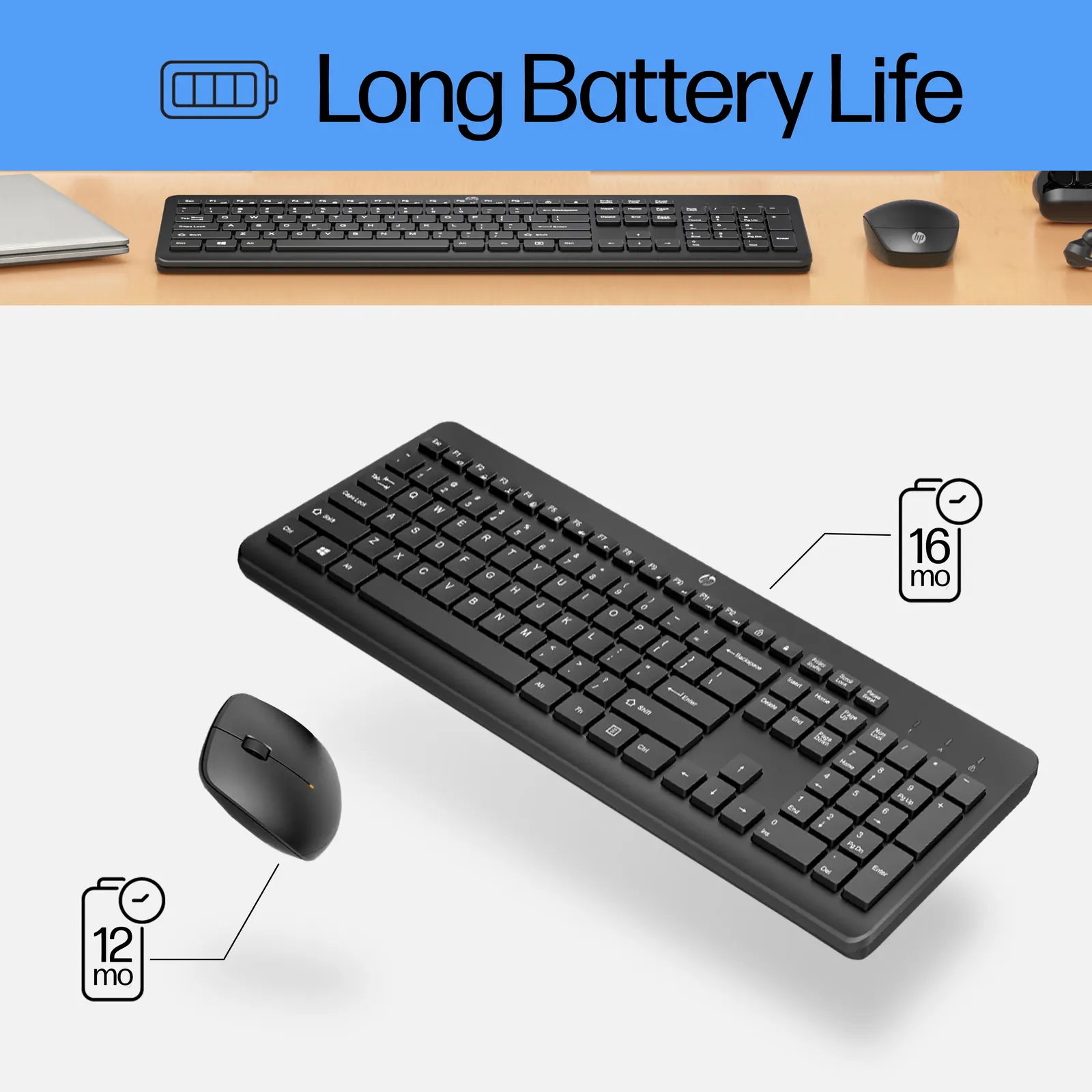 HP 230 Wireless Mouse and Keyboard Combo White RUSS